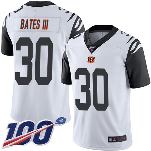 Cincinnati Bengals Limited White Men Jessie Bates III Jersey NFL Footballl 30 100th Season Rush Vapor Untouchable